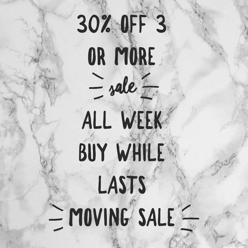 30% SALE BUY WHILE LASTS